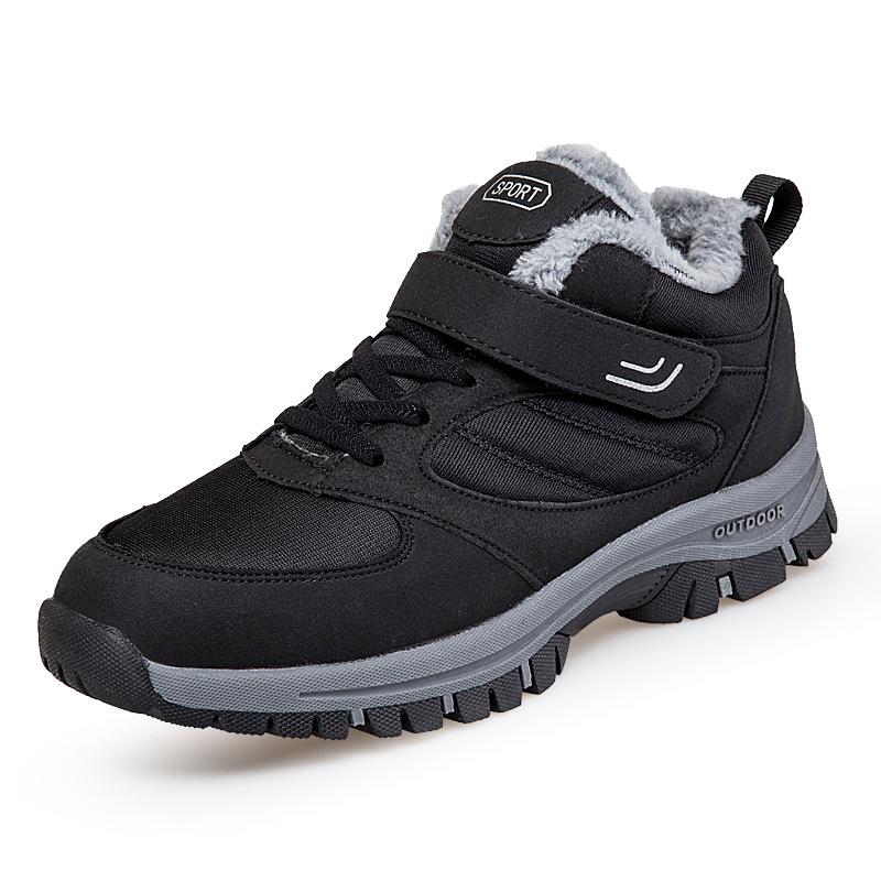 Elderly Shoes Men's Autumn and Winter Velvet High-top Warm Cotton Shoes Women's Middle-aged and Elderly Non-slip Walking Shoes Dad Shoes Mom Shoes