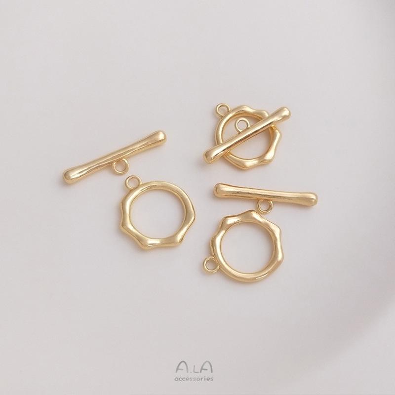 

14K Gold Filled Color Retention Irregular Multi-Rhombus Fashion OT Buckle for DIY Bracelet/Necklace Crafting Accessory