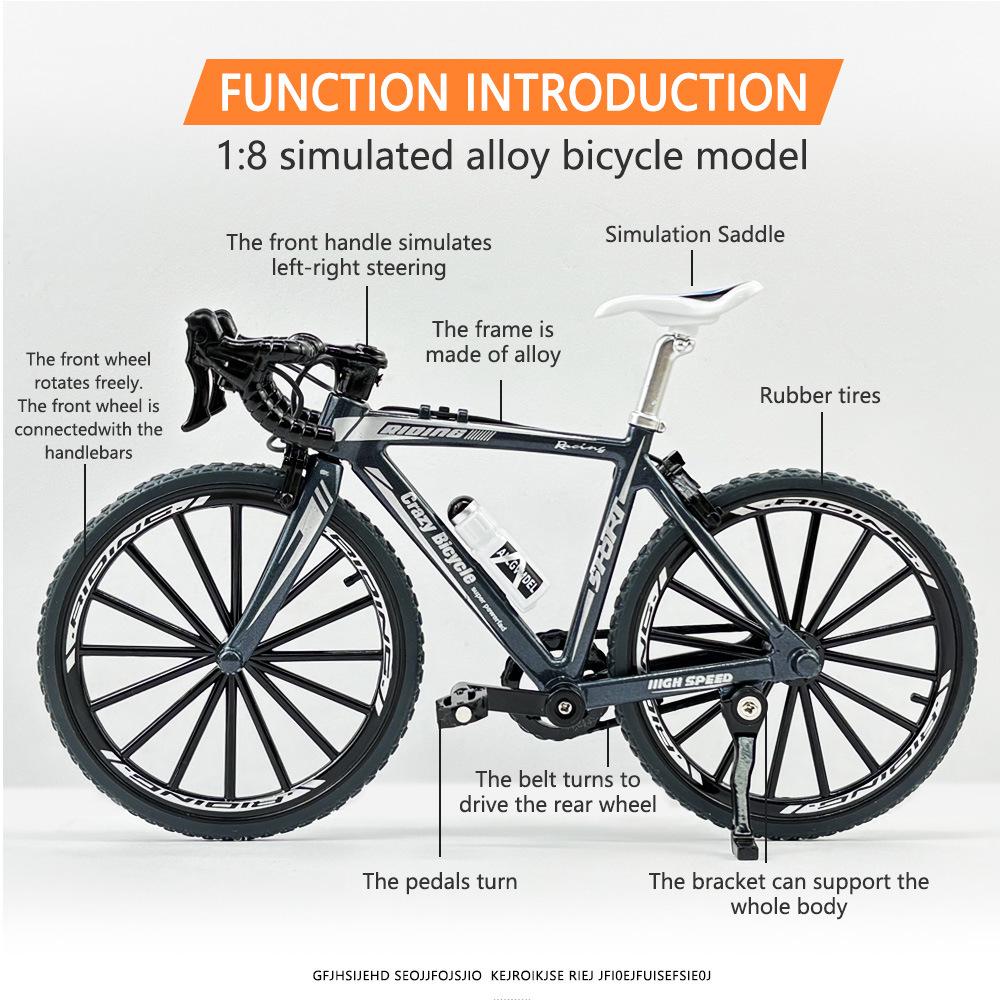 1:8 Scale Alloy Bicycle DIY Assembly Model - Cross-Border Exclusive