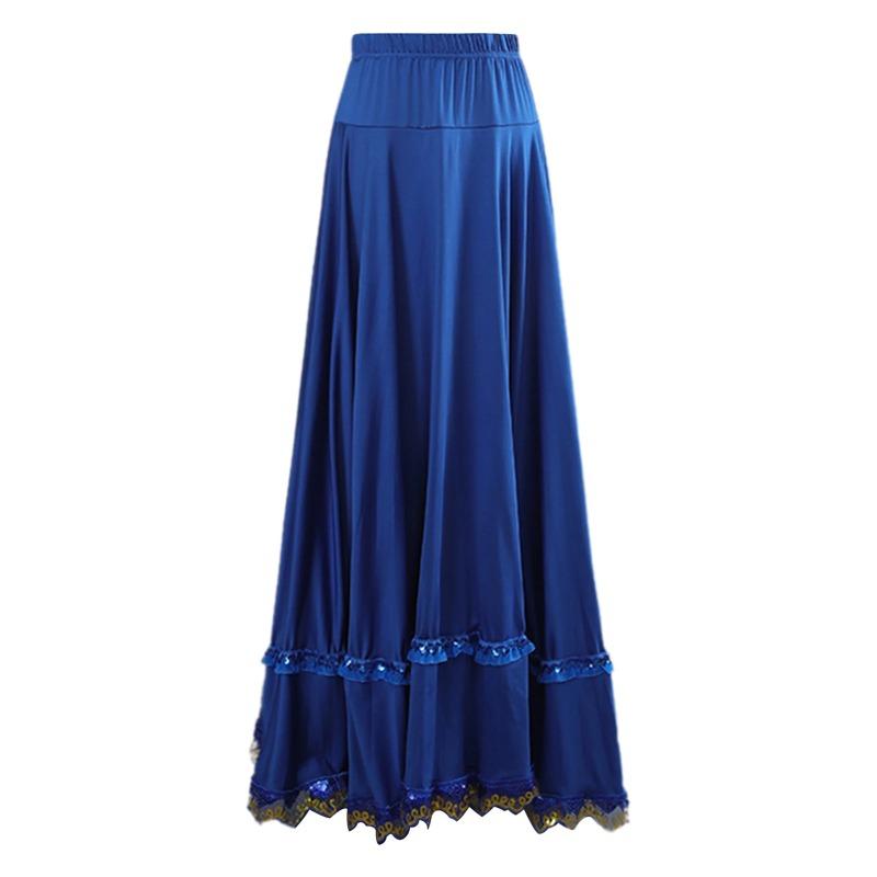 Damen Standard Flamenco Tanzröcke Lyrische Standard Fließende Maxiröcke Ballett Klassisch Ethnische Tanzaufführung Kostüme