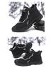Men's Winter Fur-Lined High-Top Cotton Shoes: Thick Sole, Warm Velvet, Non-Slip Casual Sports Footwear.