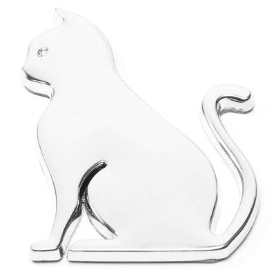 GoodsLand [2color] 3D Cat Sticker Cat Shaped Cute Animal Decal Car Sticker Metal 3D Emblem Logo Sticker Stylish GD-STCAT-SV