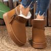 Winter Verdicken Plüsch Schneestiefel Damen Seitenreißverschluss Dicke Sohle Rutschfest Baumwollgefütterte Schuhe Komfort Plateau Stiefeletten Größe 36 42