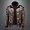 Mens Winter White Duck Down Puffer Jacket With Stand Collar Lightweight Warm Casual Coat 90% Fill Power 680