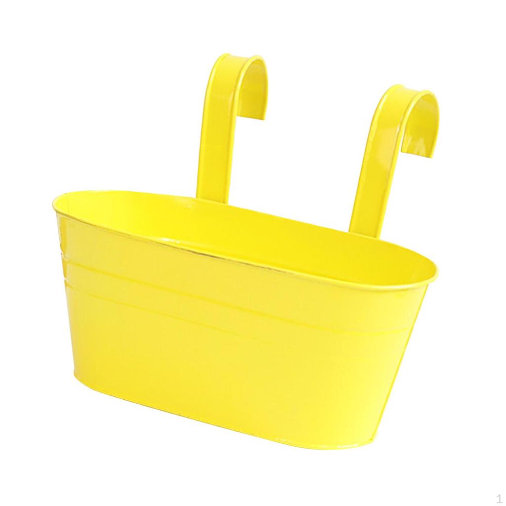 Hängender Blumentopf, Eiseneimer, Pflanzgefäß, abnehmbare Haken, Pflanzenhalter für Balkon, Schlafzimmer