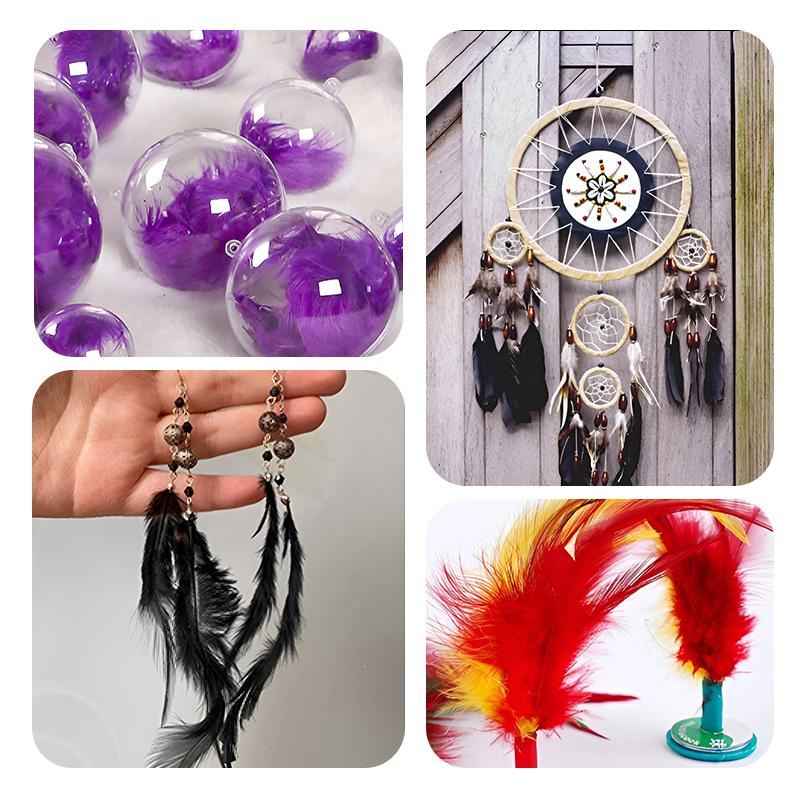 8-15cm Natural Feathers White Mix Colors Turkey Plume For Crafts Dream Catcher Making Carnival Decor Easter Black Blue Plumas