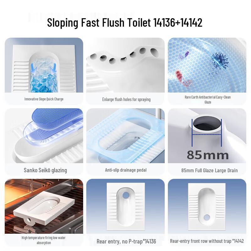 Приседающий унитаз JOMOO с двойным смывом и бачком