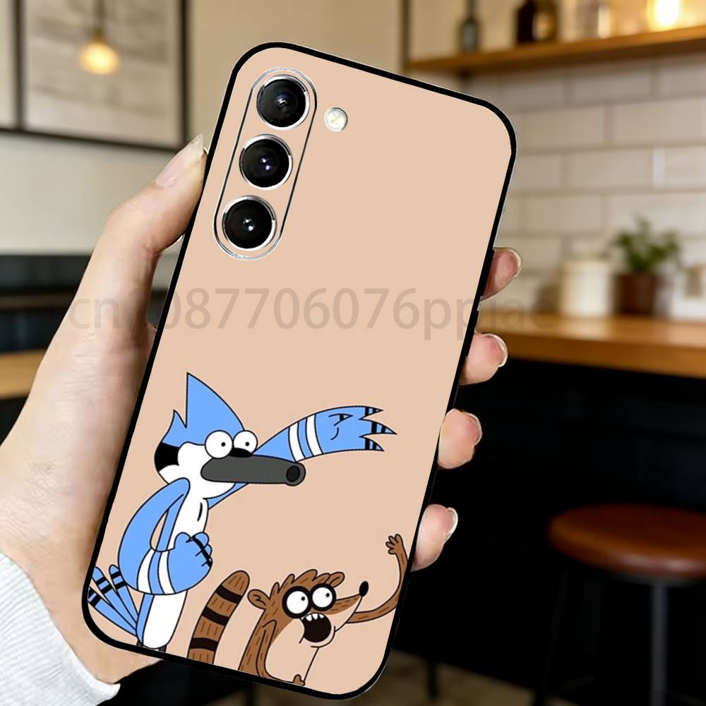 Regular Show Phone Case For Samsung S20,21,22,23,24,25,26 Ultra,Plus,Black Soft Cover