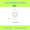 M3-M30 Blackened 65 Manganese Steel Multi-Tooth Inner Lock Washer (GB861.2)