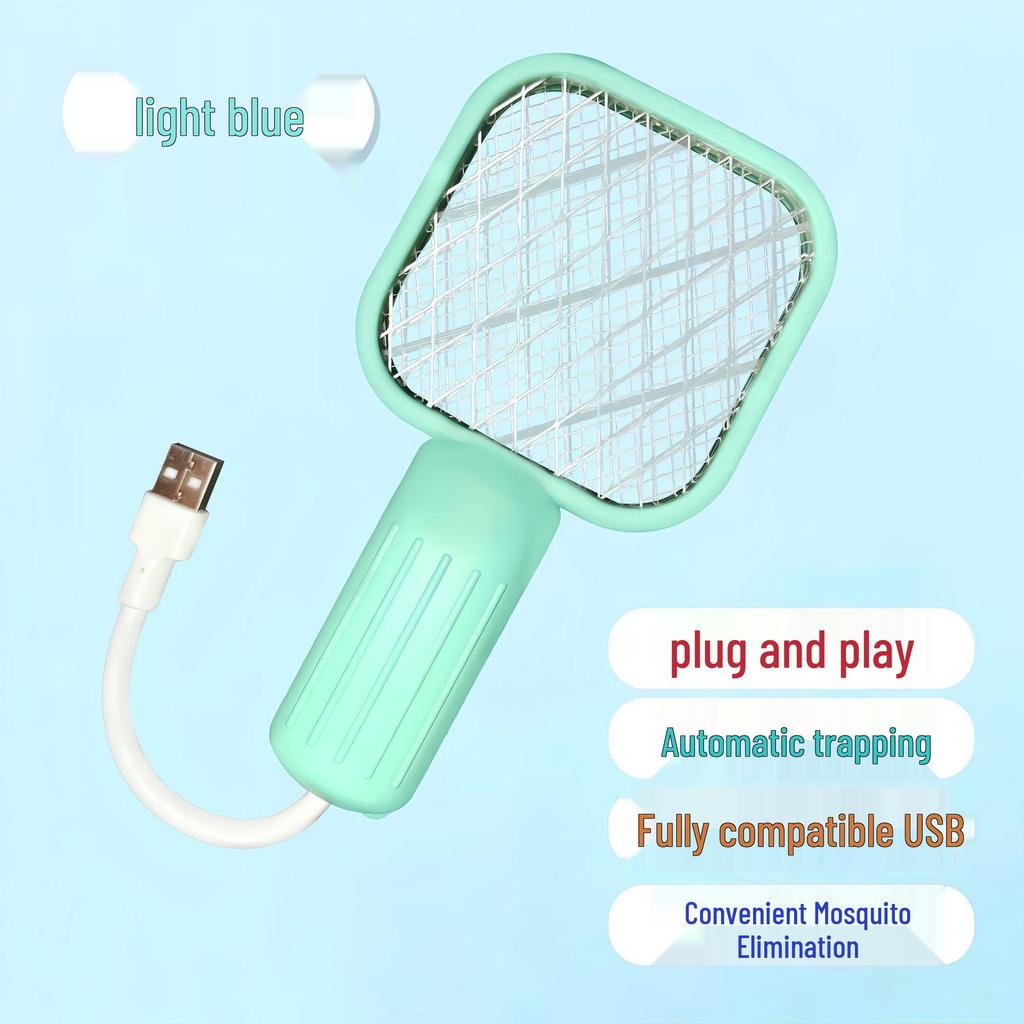 Electric Mosquito Killer Lamp: Dual-Function Purple Light Lure & Household Repellent for Portable Outdoor Protection.