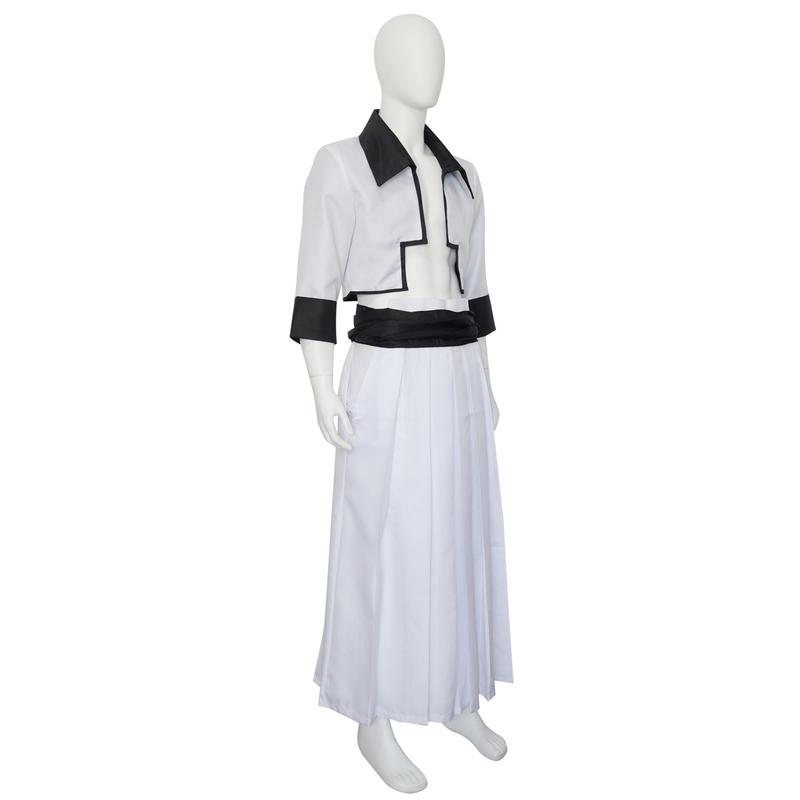 STOKTA Arrancar Altıncı 6. Espada Grimmjow Jaegerjaquez Cosplay Kostümü Anime Beyaz Kimono Kıyafeti
