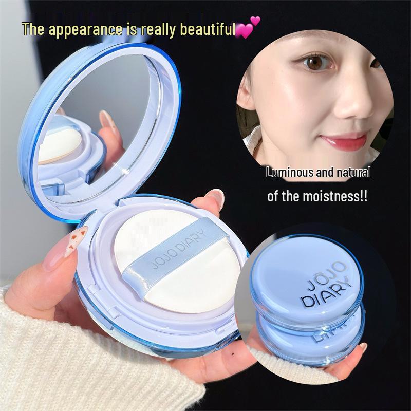 Glacier Blue Cushion: Long-Lasting, Non-Cakey, Moisturizing, Brightening, and Hydrating Clear Concealer BB Cream.