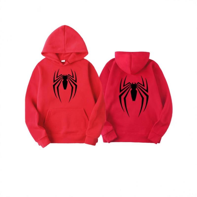 Mens Oversized Streetwear Hoodie With Spider Print - Soft Cotton Blend Loose Fit Casual Sweatshirt