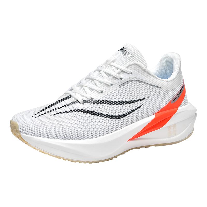 

Спортивные кроссовки Marathon Cushion Carbon Plate для бега, мужские, дышащие, легкие, женские, удобные, нескользящие, специальные кроссовки 45 45 белый