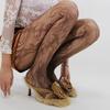 Romantic Flower Lace Pattern Mesh Pantyhose Women French Style Elegant Sheer Stockings Trendy Daily Wear Jacquard Fishnet Tights
