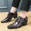 Herren Lackleder Schuhe mit Höhenerhöhung Braun Schwarz Brogue Hochzeitsparty Kleid Designer Männlich Formal Zapatos Hombre