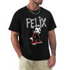 FELIX GRAFFITI   Dark Tees TShirt Summer Print Short Sleeve Tee