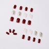 Cherry Burgundy Glitter Wearing Nail Finished Nail Patch Nail Patch Fake Nail Waterproof Removable Nail Piece