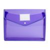 Plastic File Folder Waterproof Transparent Expanding Document Organizer with Snap Closure No Dividers Portable A4/B5 Size File Pouch for Office