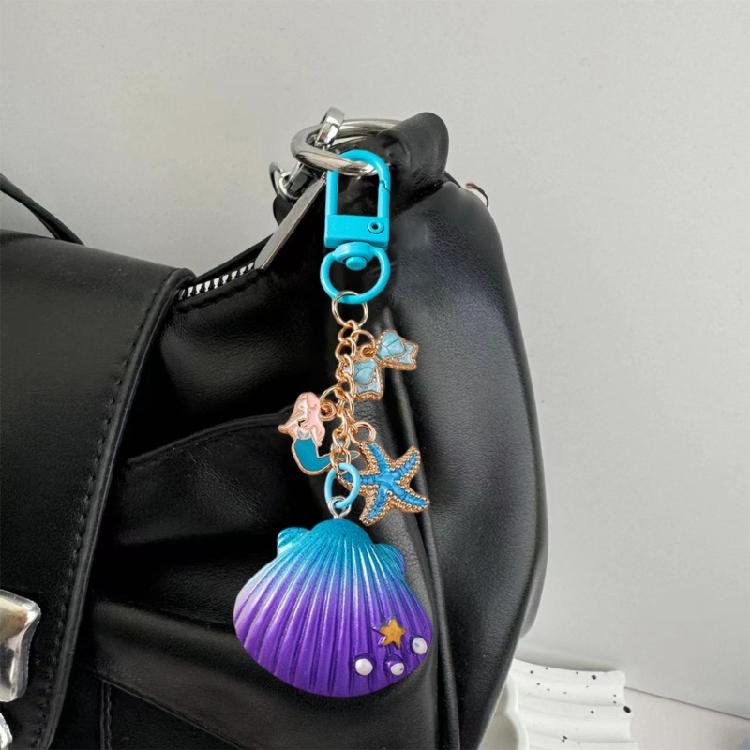 Creative Keychain Shell Car Key Rings Starfishes Key Chain Bag Charm Backpack Pendant Jewelry Accessories