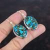 Copper Chrysocolla Earring Real Gemstone Earring Handmade Earrings 925 Sterling Silver Earring Very Pretty Chrysocolla Jewelry Gift For Wife