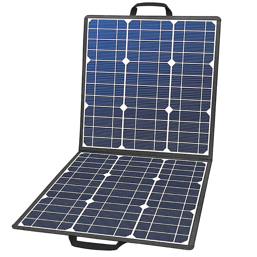 Refurbished:Flashfish SP50 50W 18V Solar Panel with 4 DC Connectors, Portable Foldable PV Panels Monocrystalline Solar Panel