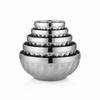 2pcs Stainless Steel Salad Rice Bowl Heat Resistant Korean Stainless Steel Bowl Kitchen Tableware 12-20cm Soup Ramen Bowl