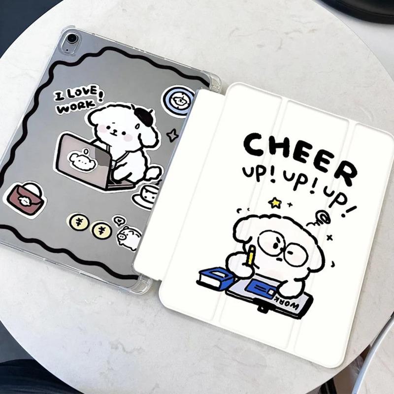Cover Pencil Holder Funda for Samsung Tab S7 S8 S9 11 Plus A8 10.5 Inch TPU Soft Case for Tab A9 8.7 S10 S9 12.4 Inch Cute Puppy