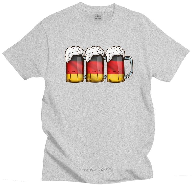 GerUnisexy Beer Flag T Shirt for Unisex Soft Cotton Casual Tshirt Round Neck Short Sleeves GerUnisex Pride Tee Tops Fitted Clothing Gift