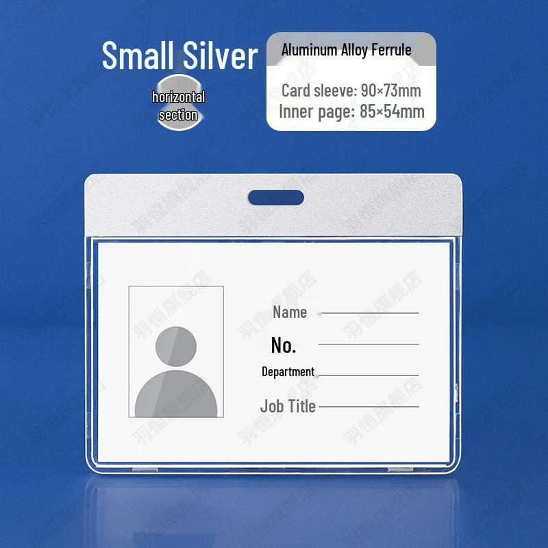 Aluminum Alloy Employee ID Badge Holder with Lanyard
