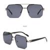 Rimless Square Aviator Sunglasses | Gradient Lens Fashion Shades for Men & Women