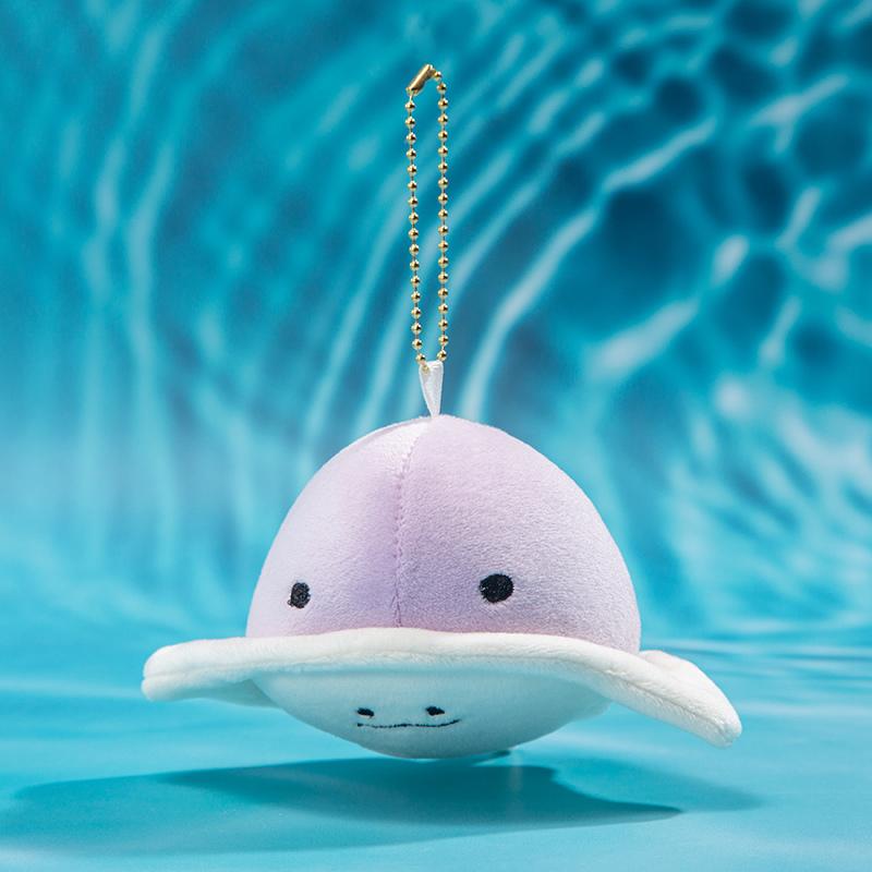 Creative Marine Animal Plush Pendant Cartoon Crab Octopus Sardine Devil Fish Stuffed Doll Bag Accessories Keychain Kids Gifts