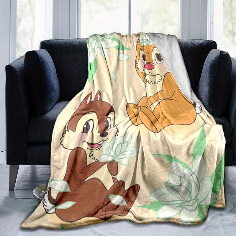 1pc, Charming Chip 'n Dale Throw Blanket Perfect for Home Decor, Couch Cover, Outdoor Use, Travel, Camping, Car, Beach, Office Nap Ideal