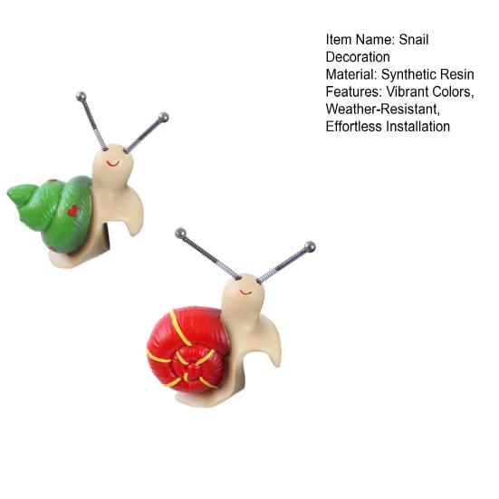 1 Pair Snail Planter Climber Flower Pot Edge Decoration Resin Cute Snail Figurine with Spring Tentacles for Home Garden Indoor Plants