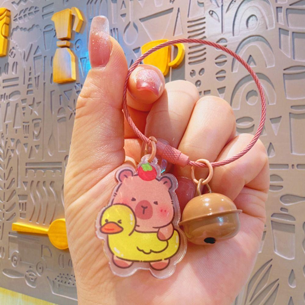 Capybara Capibara Bag Hanging Acrylic Kapibara Keyring Capybara Acrylic Keychain  Car Key Pendant Style3