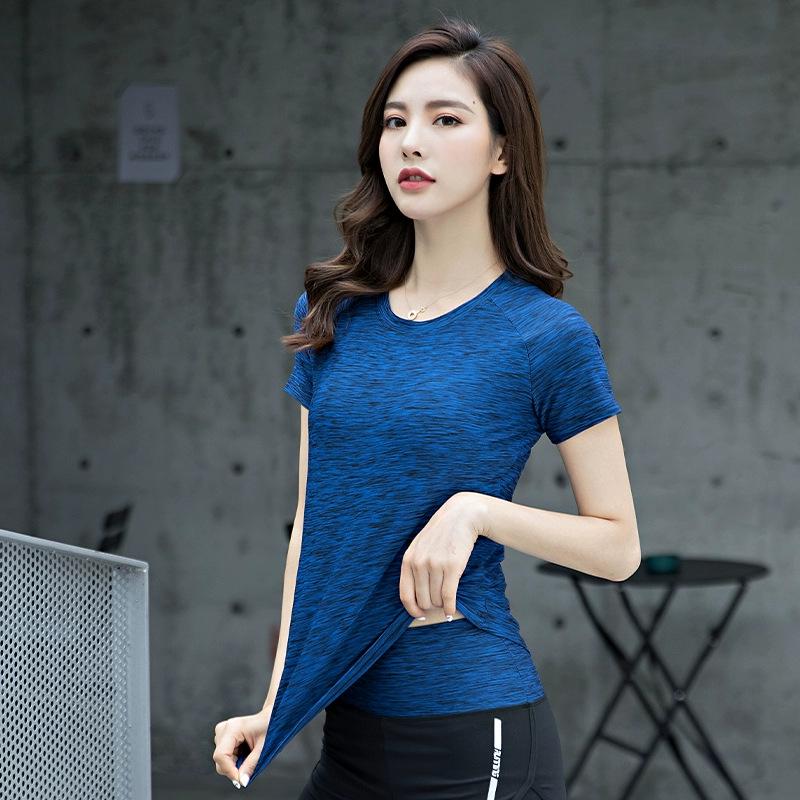 Women's Quick-Dry Breathable Sports T-shirt - Fashionable Short Sleeve Yoga & Running Top
