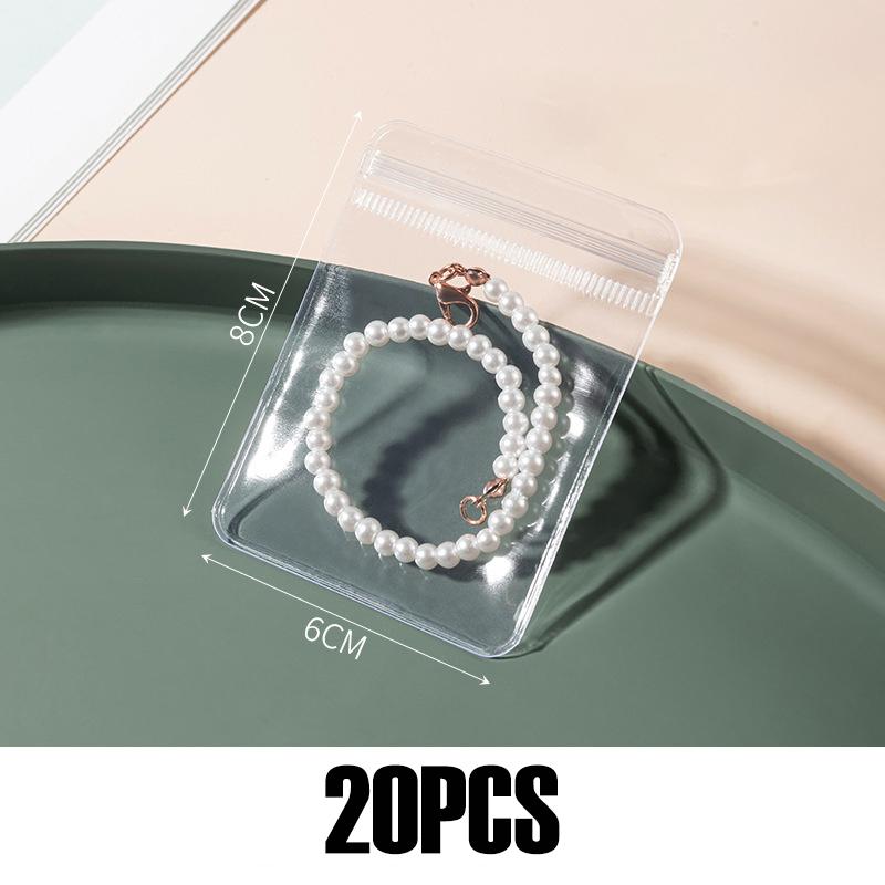 

Multifunctional Portable Plastic Jewelry Organizer - 84/160 Transparent Pockets, Anti-Oxidation Zipper Seal Bag, Large Capacity