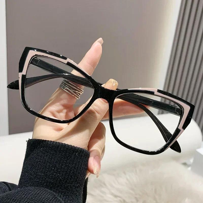 Optical Spectacle Eyeglasses Frames For Women Anti Blue Light Blocking Glasses Brand Designer Ladies Fashion Eyewear