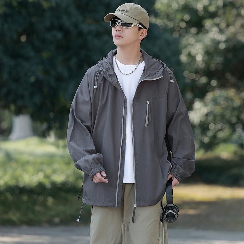 Ice Silk Nylon Sun Protection Clothes Thin Ultraviolet Hooded Sun Protection Clothes Outdoor Fishing Skin Clothes