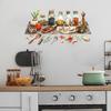 Kitchenware Utensil Shelf Wall Stickers, Sacinora Spice Jar Colorful Kitchen