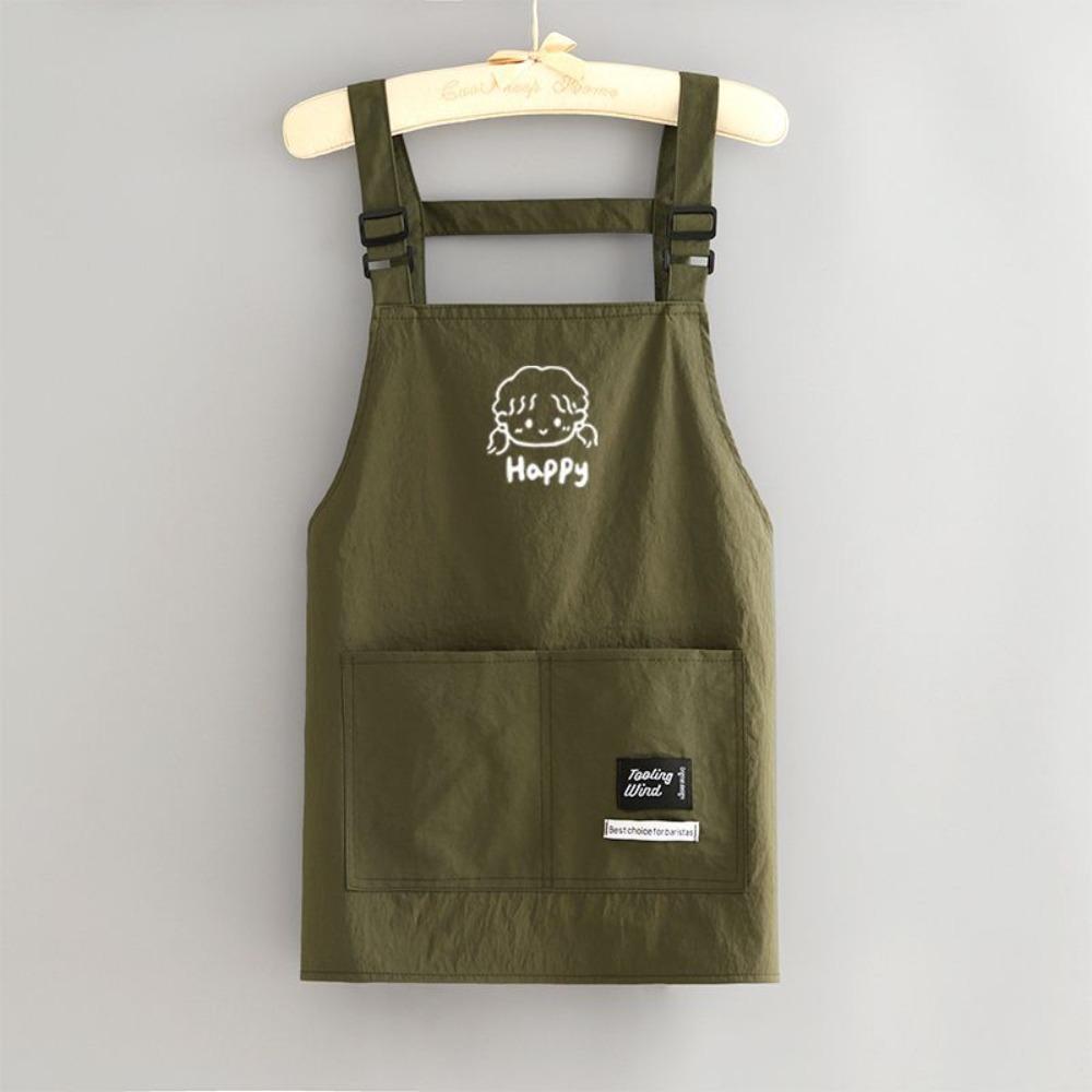 Waterproof Kitch Apron Cartoon Cooking Smock Portable Chef Apron  for Home Kitchen