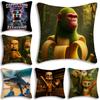Cute I-Italians Brainrots Pillow Covers Cartoon Sofa Decorative Home Double-sided Printing Short Plush Cute Cushion Cover