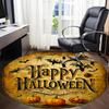 1pc Halloween Pumpkins Office Round Area Rug, Under Office Chairs Bedroom Living Room Home Decor, Room Deco
