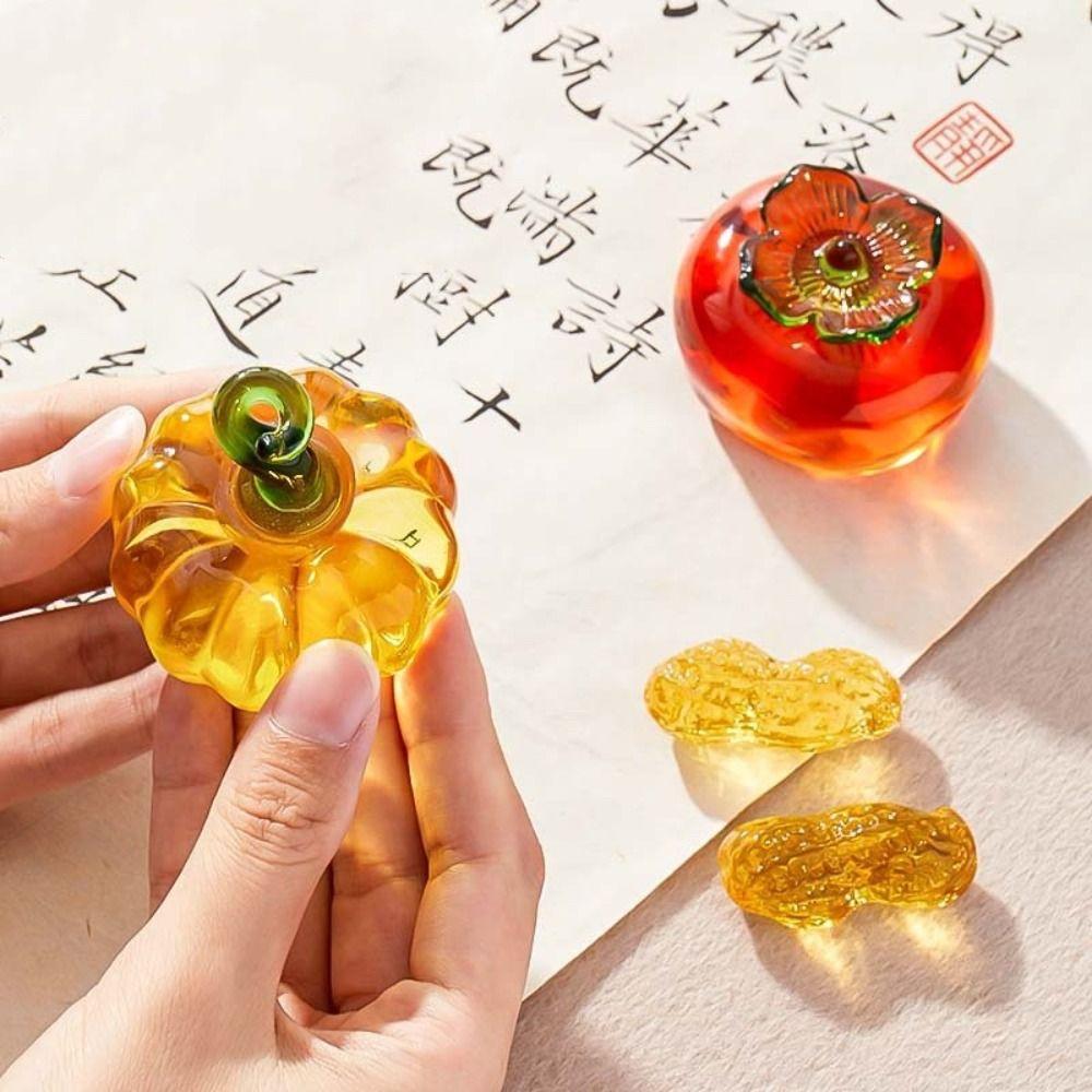 Traditional Pumpkin Persimmon Paperweight Drawing Calligraphy Accessories Art Supplies
