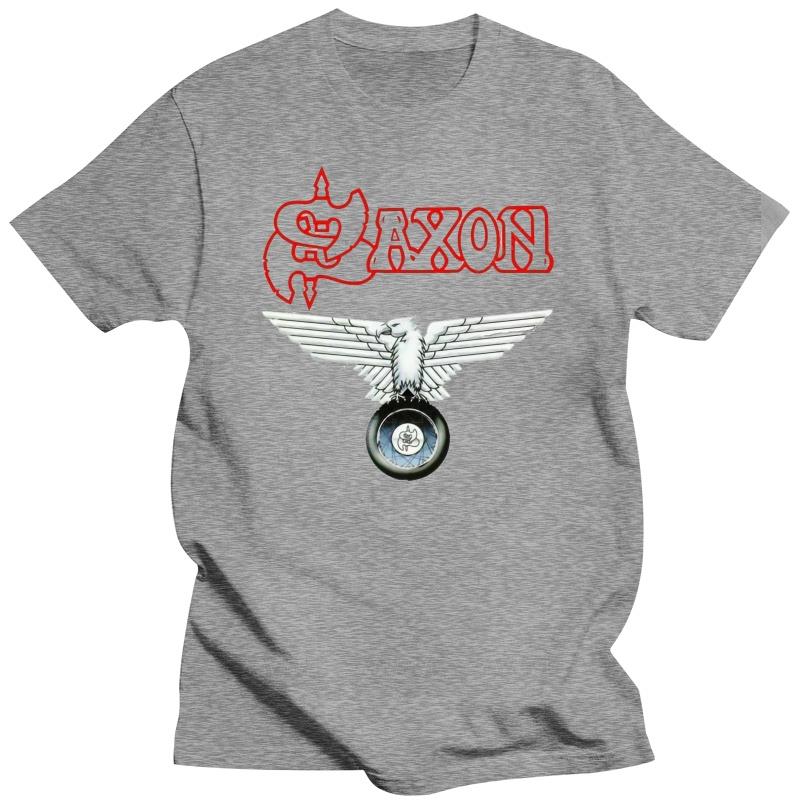 

Humor t-shirt vintage style cotton short sleeve saxon Wheels of Steel MEN t-shirts BAND MUSIC saxon clothing unisex t shirt 4XL
