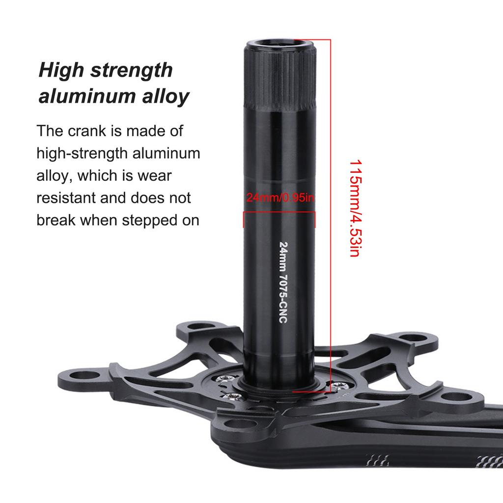Lp Litepro Folding Bicycle Crankset Aluminum Alloy 130 BCD Bike Crankset CNC Curved Hollow Handle Single Disc