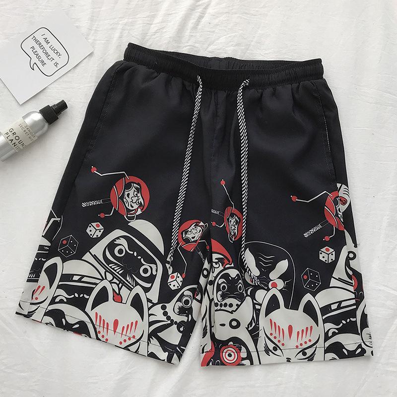 K167 Summer Casual Men's Korean Style Loose Beach Shorts
