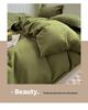High-Value G5Z Waffle Weave 4-Piece Bedding Set - Includes Fitted Sheet, Duvet Cover, Ideal for Dorms