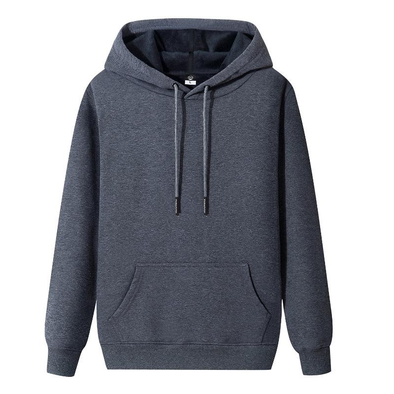 IHUASU Men's Fashion Casual Solid Color Print Autumn Winter Hoodie Elegant