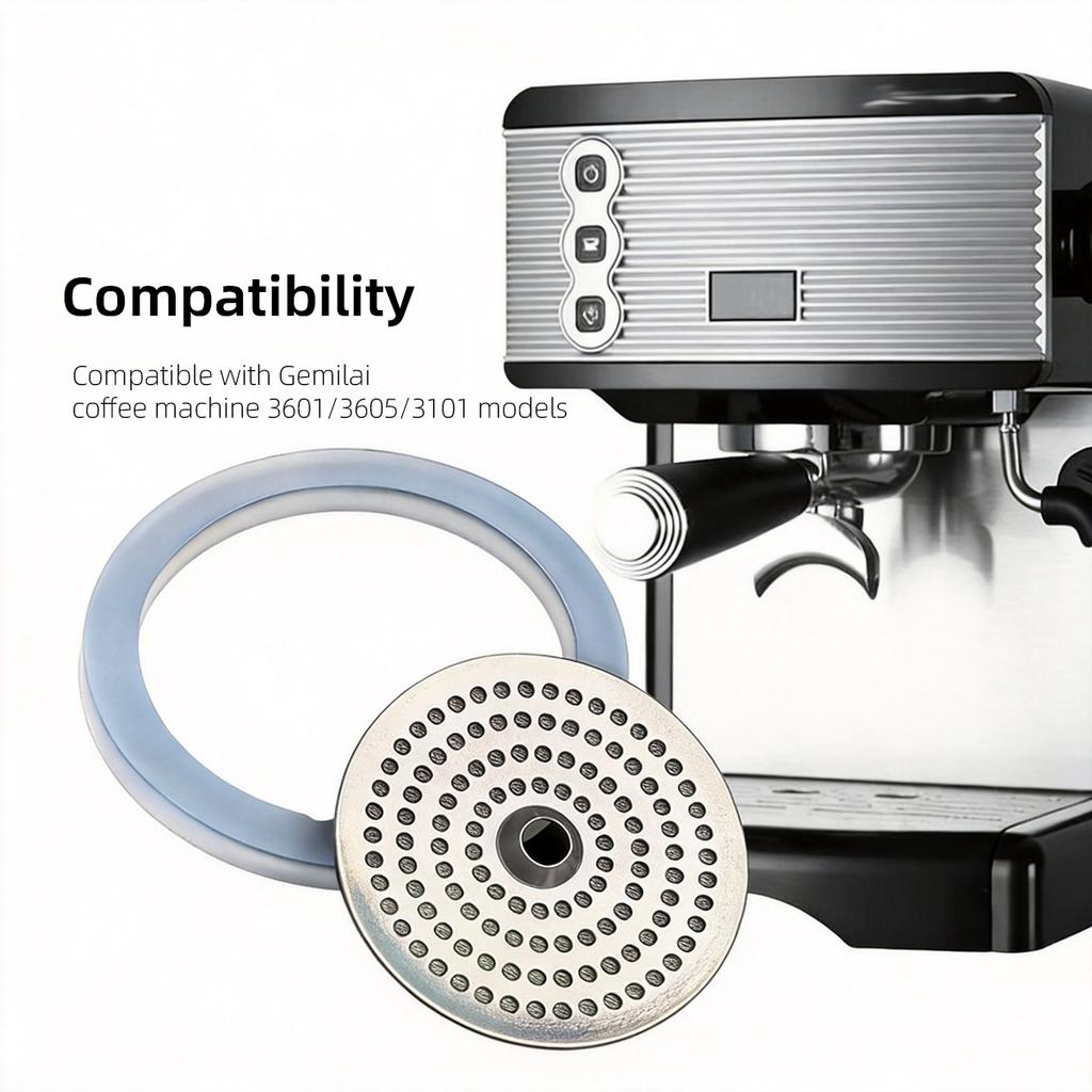 Water Dispersion Screen Shower Filtration Screen Reusable Metal Filter Seal Gasket Compatible With Gemilai CRM3200D/3200B 3